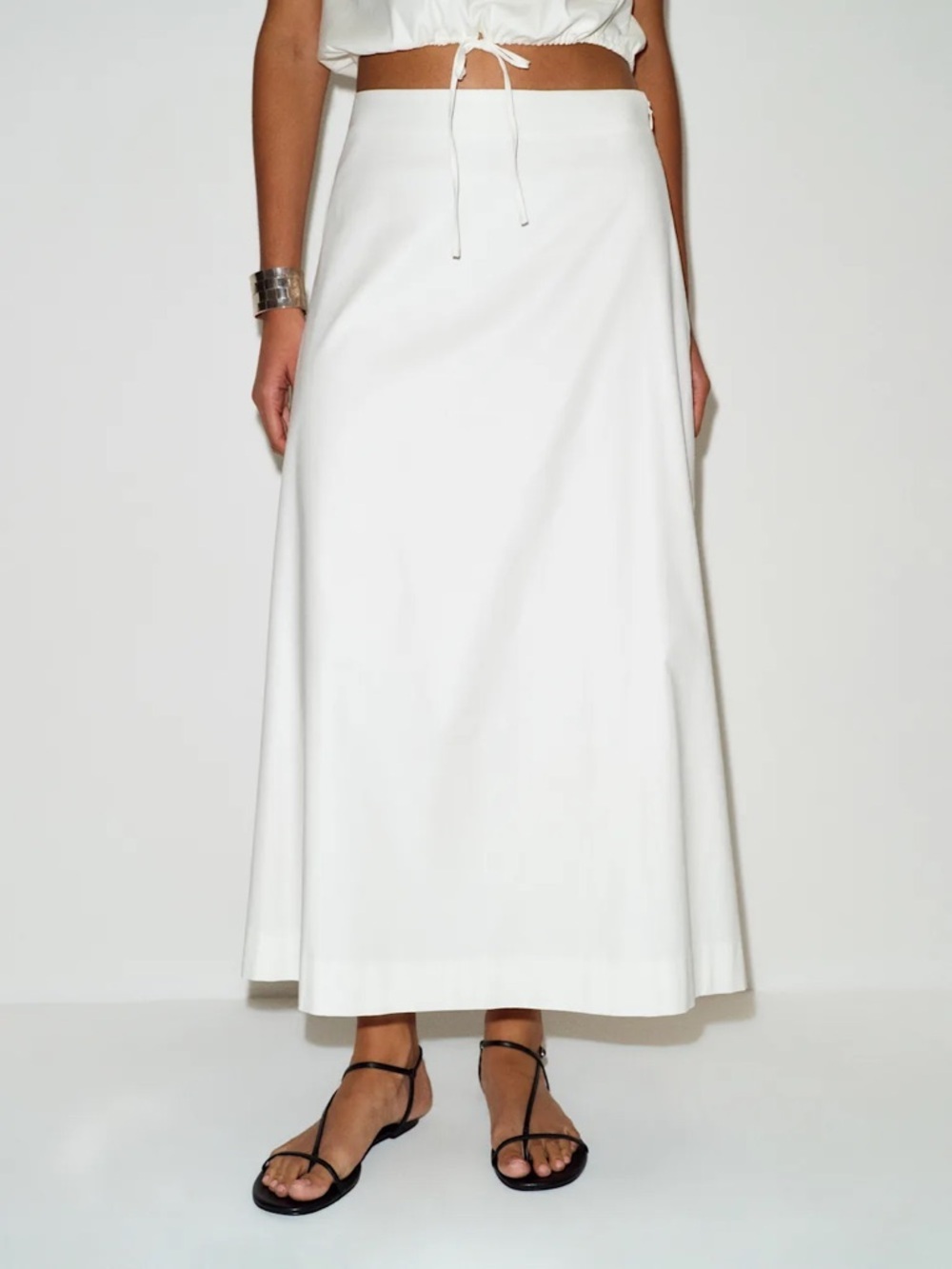 NEW Reformation Jordan Two Piece Short Sleeve Skirt Set Cotton White | US 4 UK 8 - Picture 3 of 16